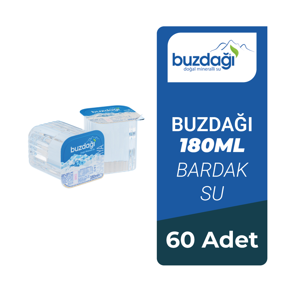 BUZDAĞI 180 CC BARDAK SU (60'LI)