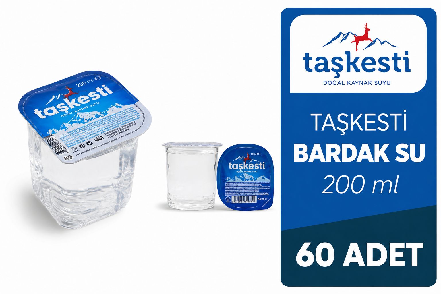 TAŞKESTİ 200 CC BARDAK SU (60'LI)